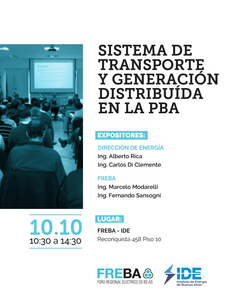 IDE | Conferencia:  “Sistema de Transporte y Generación Distribuida en la Provincia de Buenos Aires. Estado de Situación y Plan de Expansión 2019-2026”