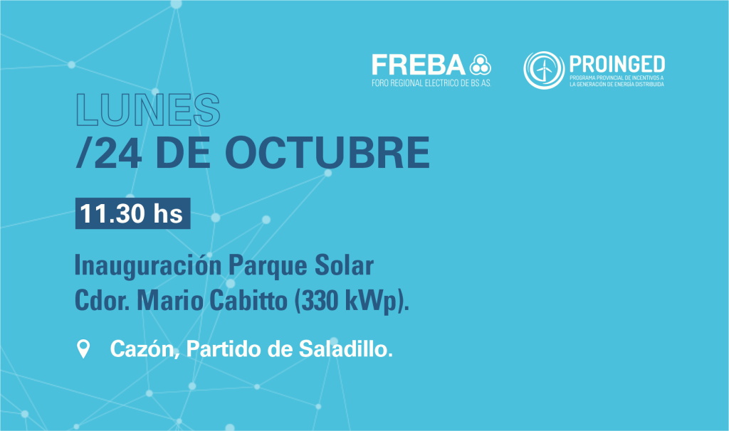 Inauguración del Parque Solar en Cazón, Cdor. Mario Cabitto